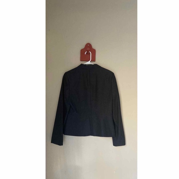 Ann Taylor Dark 100% Wool Grey Blazer 8 NWT - Picture 5 of 7